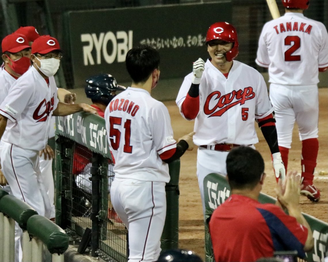 2021年8月3日(火)さすが夏男・カープ長野久義選手、2打席連続