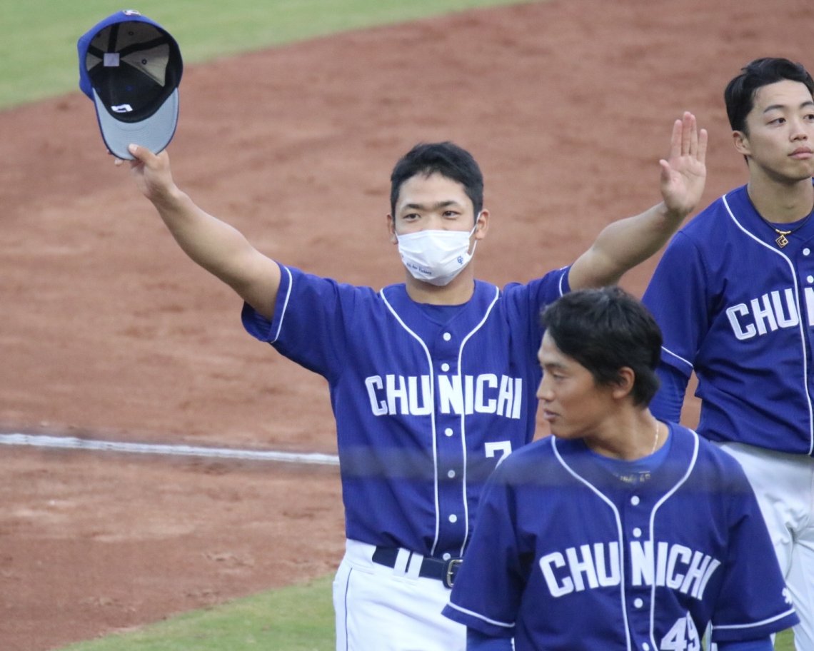 🧢🐨マツダでも背番号7のユニフォームを着た多くの中日ファンの前で3