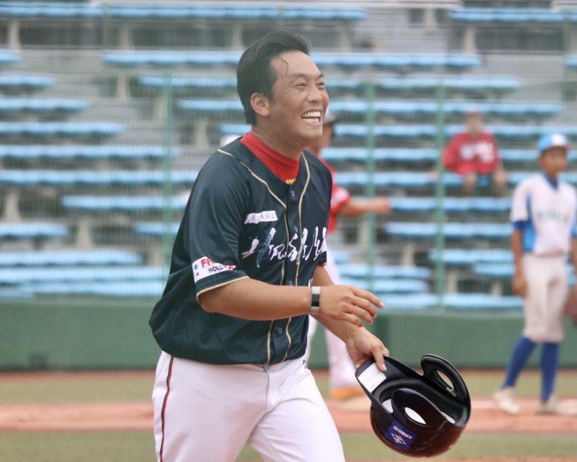 🍷三次の野球フェスでも現役さながらの俊足・強肩・巧打を魅せる