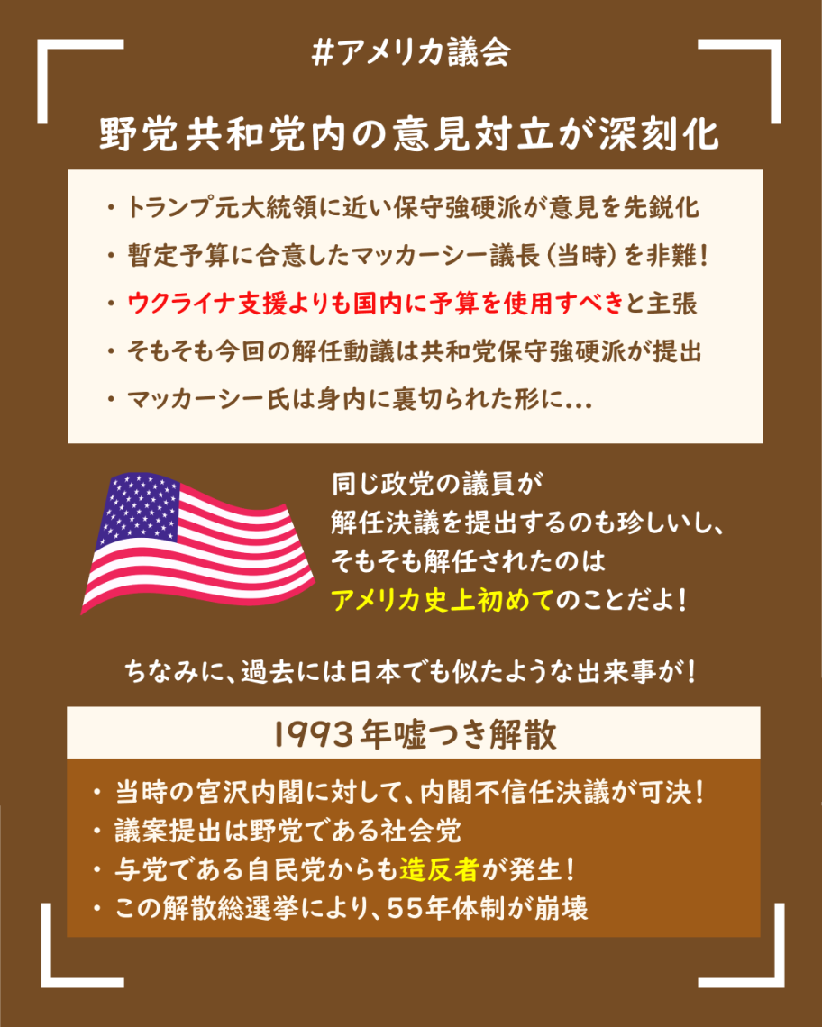 【広島 時事 アメリカ議会】アメリカ議会下院議長解任 日刊わしら HIROSHIMA DAILY WASHIRA