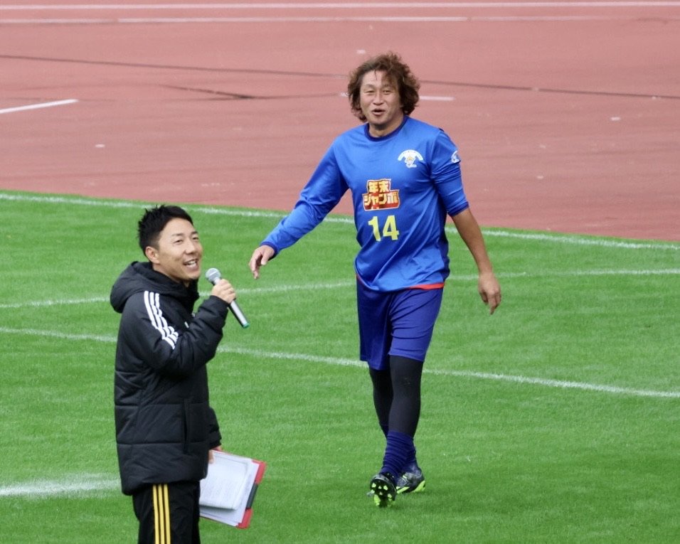 日本代表ユニホームフランスW杯予選 サイン入り岡野雅行 14 炎