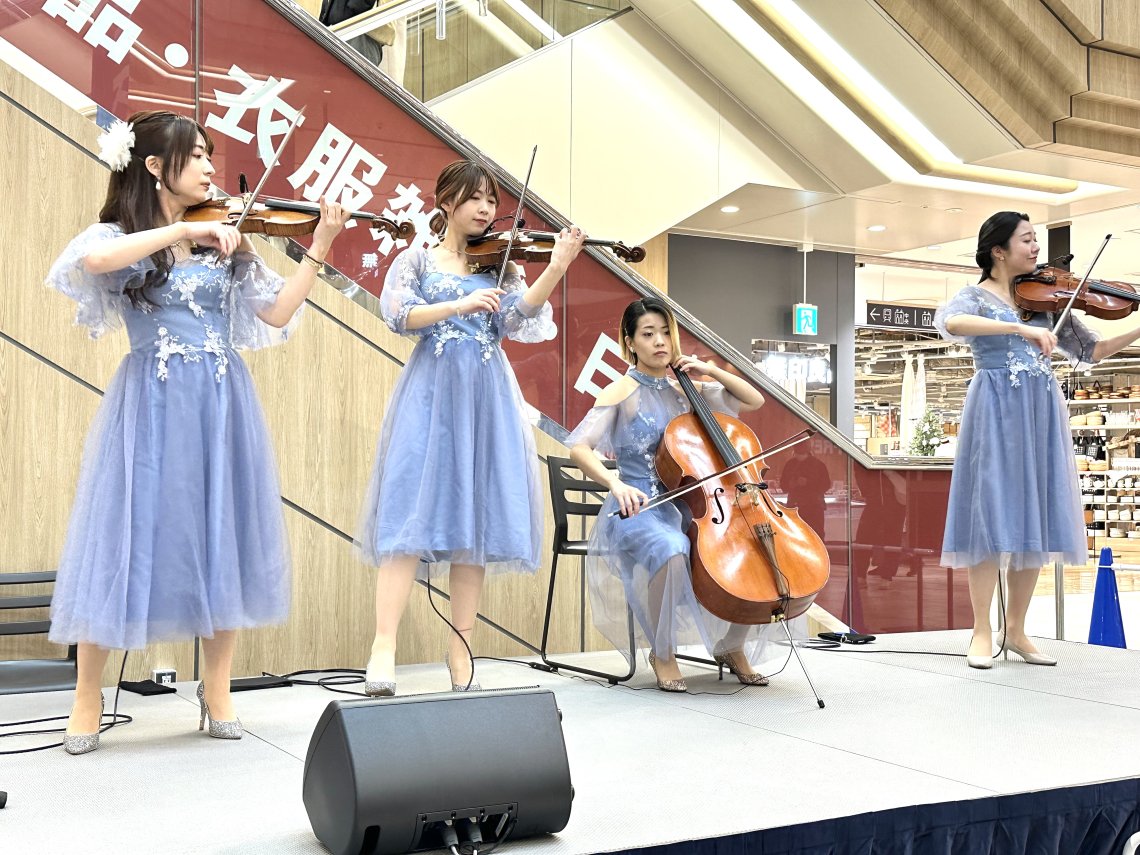 六花さま専用 立奏台 弦楽四重奏ユニット、六花(りっか)ミニライブ＠アルパーク