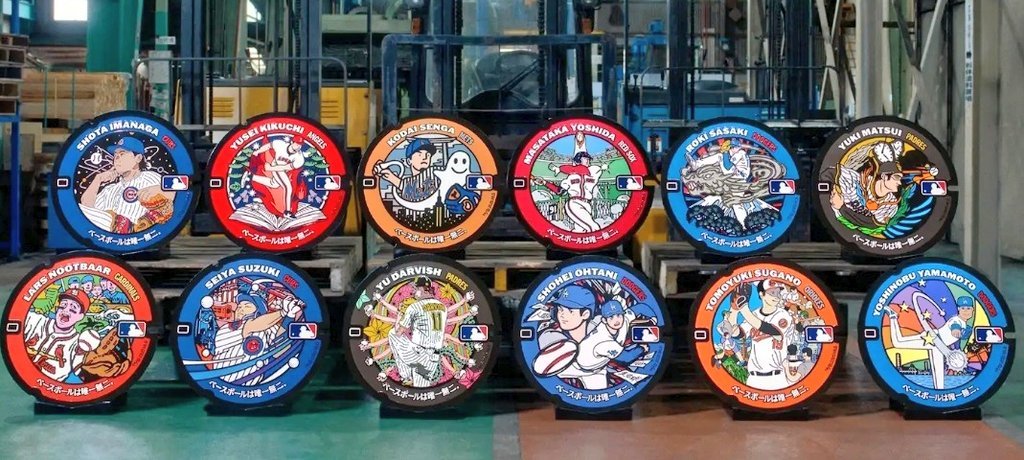 MLB マンホールシール　非売品　8枚セット MLB マンホールシール 非売品 8枚セット MLB マンホールシール