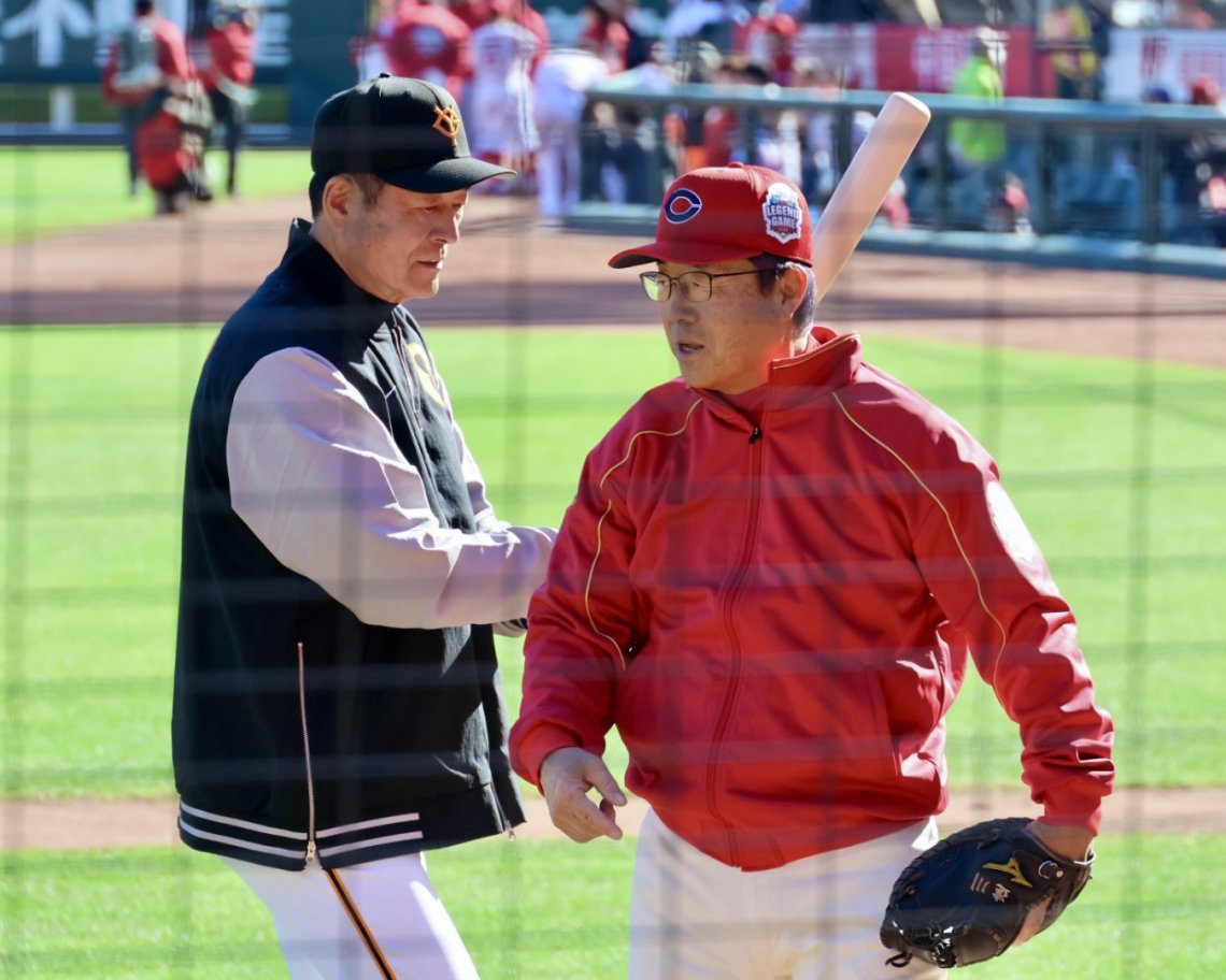 CARP LEGEND GAME 2025】ゲストとして巨人OBから参加、バッティング
