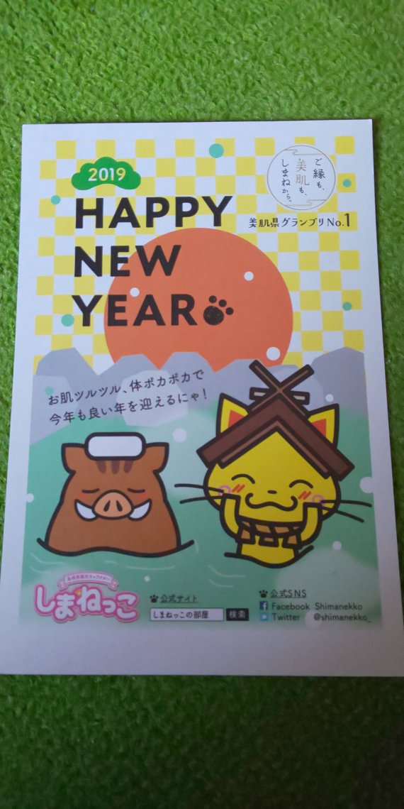 もりみん しまねっこから年賀状 日刊わしら Hiroshima Daily Washira