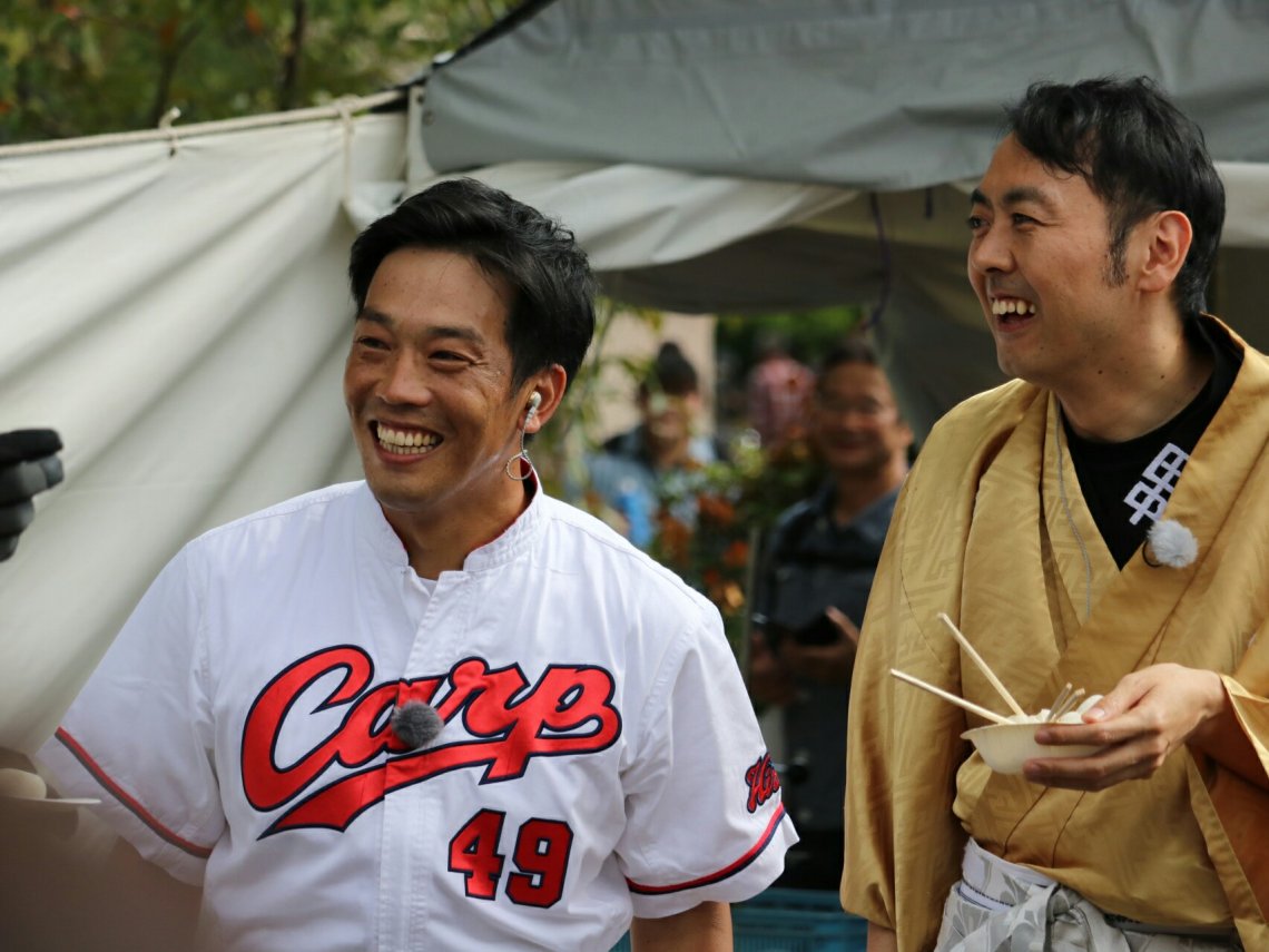 ひろしまフードフェスティバル・天谷宗一郎さん『うまいでがんす～』の